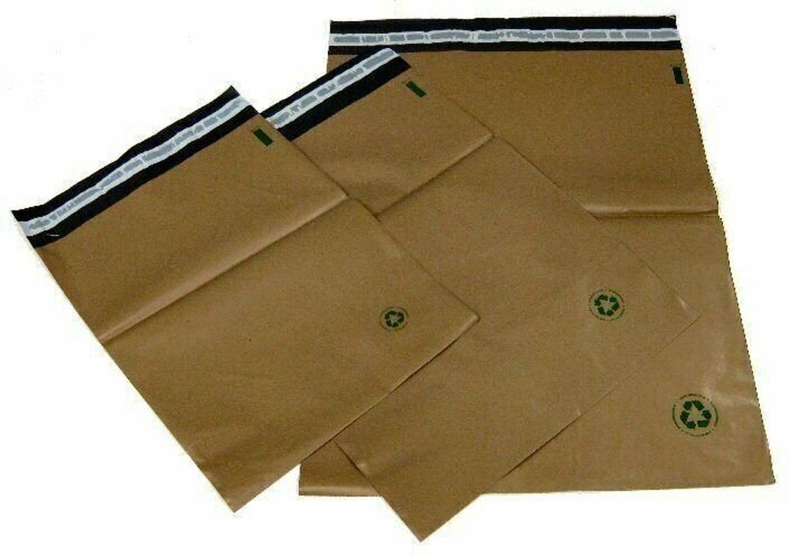 Biodegradable Poly Bag Mailer 100 #0 6X9 Brown Unlined Self Seal Envelope