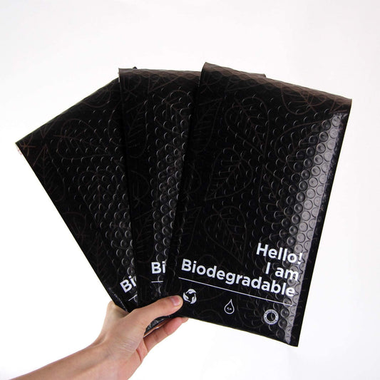™ 100% Biodegradable Bubble Mailers,25Pcs Padded Packaging Wrap Envelopes Pouches Eco Friendly No Glue, No Plastic, Christmas Wrapping (6 X 10)