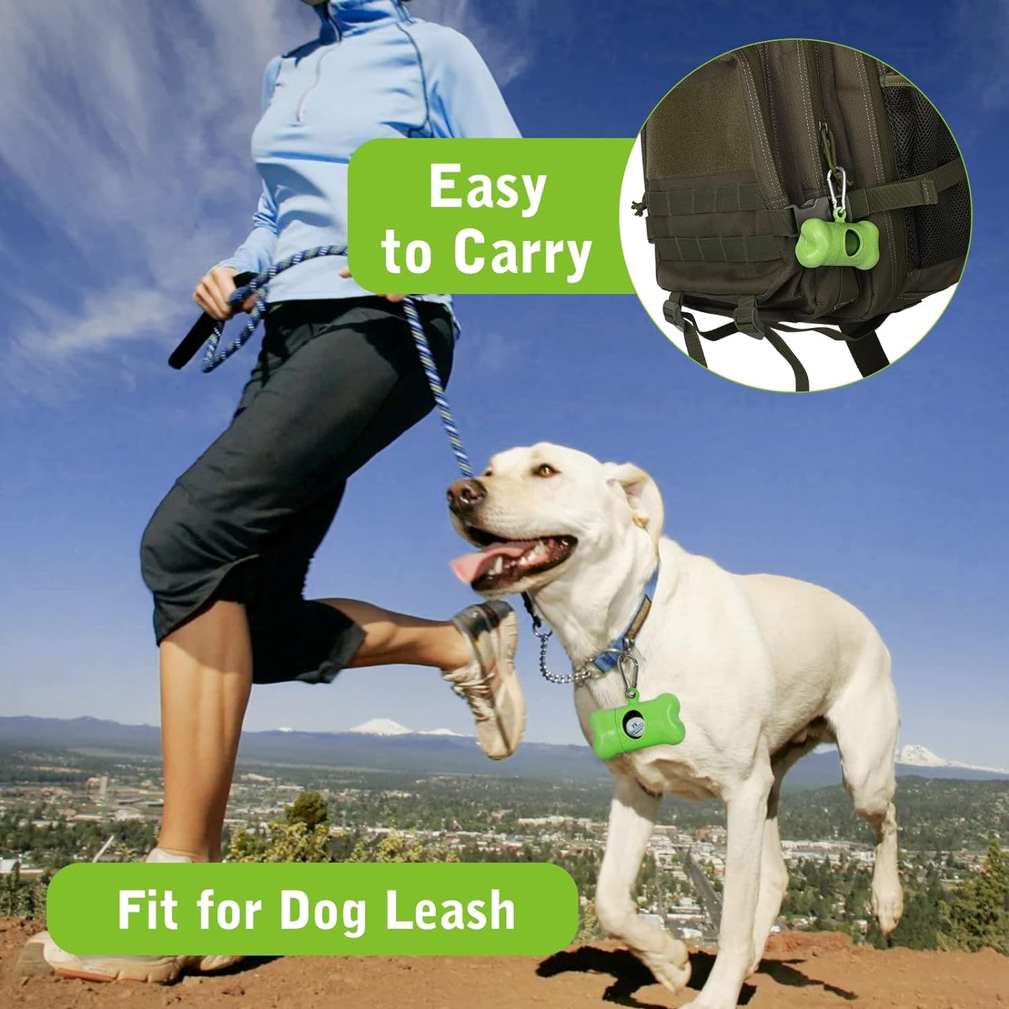 Dog Poop Bag (360 Count), Eco-Friendly Biodegradable Dog Bags for Poop, 9X13 Inches Leak-Proof Dog Waste Bags Refills Rolls with 1 Holder (Unscented)